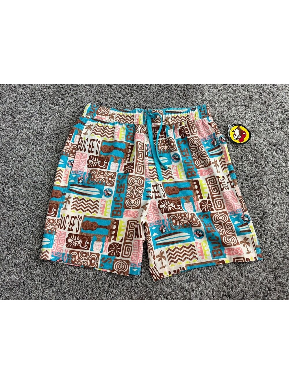 Buc-ee’s NWT Men's Tiki Swim Shorts Tropical Print Men's Size S